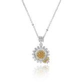 354447 HONEY BEE TWO TONE DAISY BEE NECKLACE